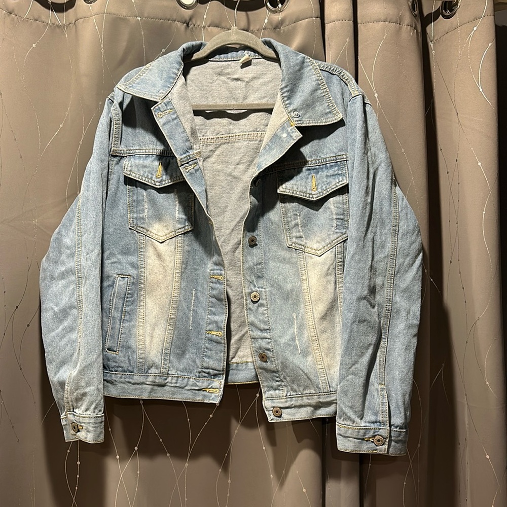 XL Jean jacket detachable hood - Picture 1 of 4